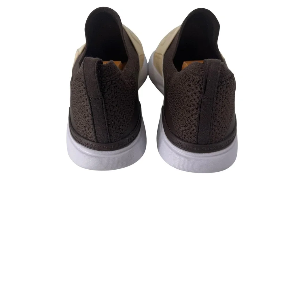 APL TechLoom Bliss Womens 10 Slip On Running Shoes White Brown‎ Tan 0523XC